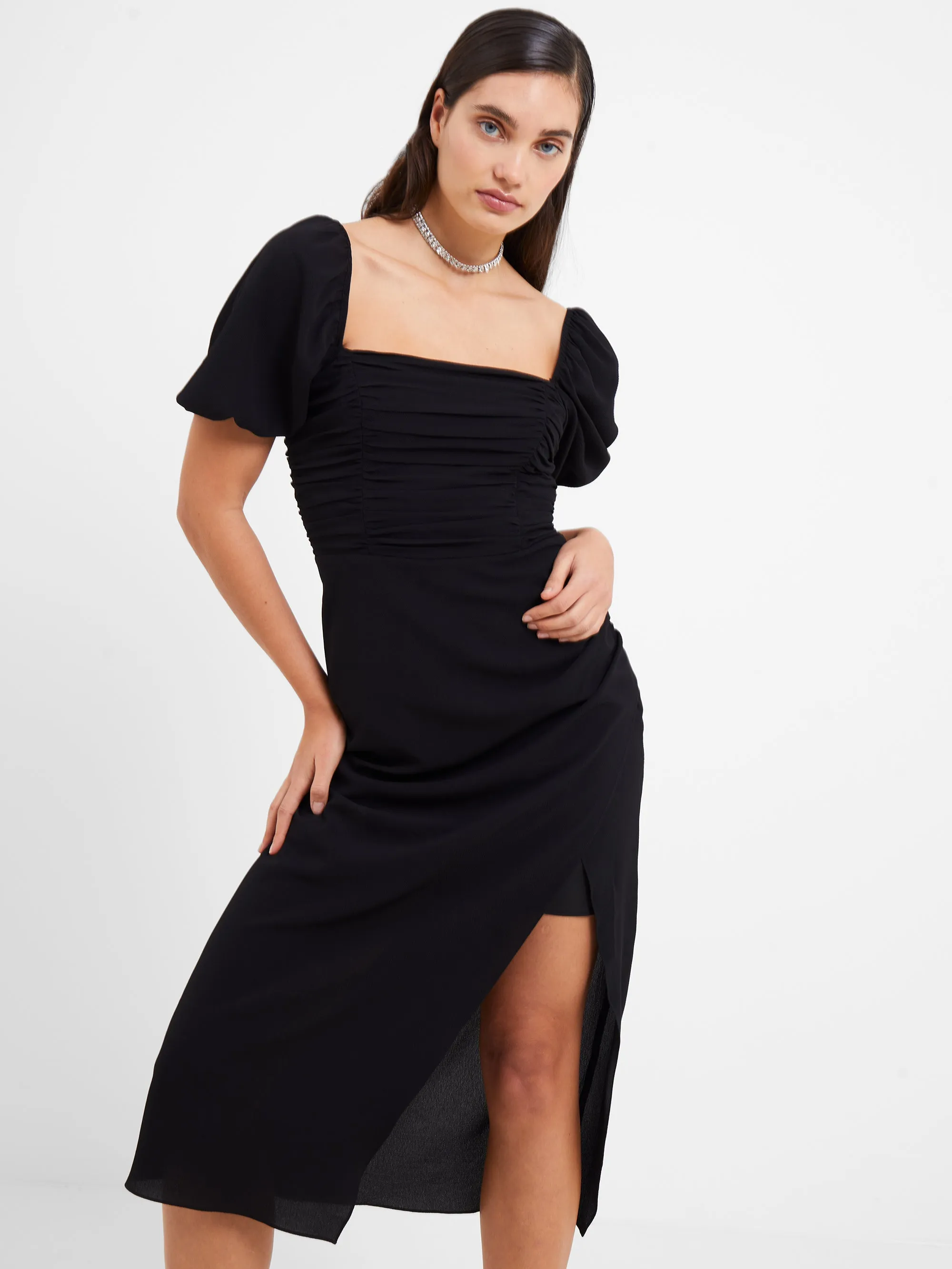 Afina Verona Ruched Midi Dress