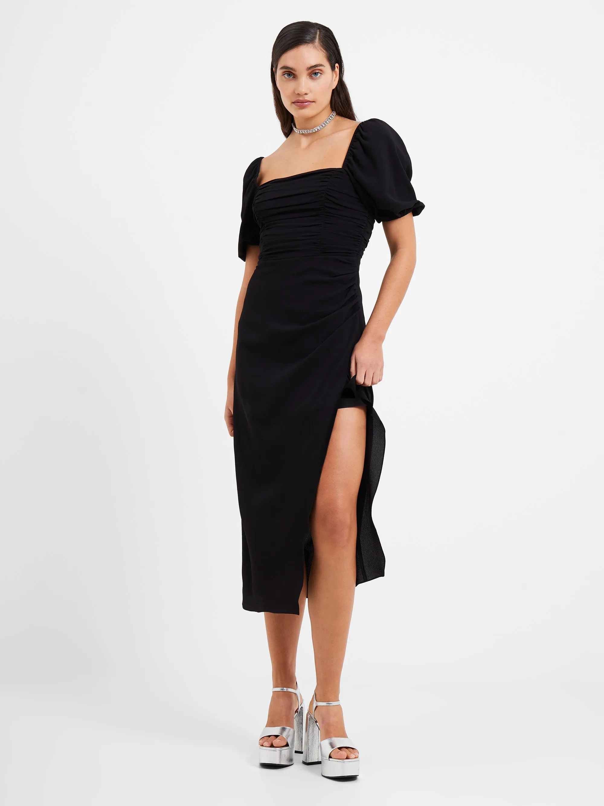 Afina Verona Ruched Midi Dress