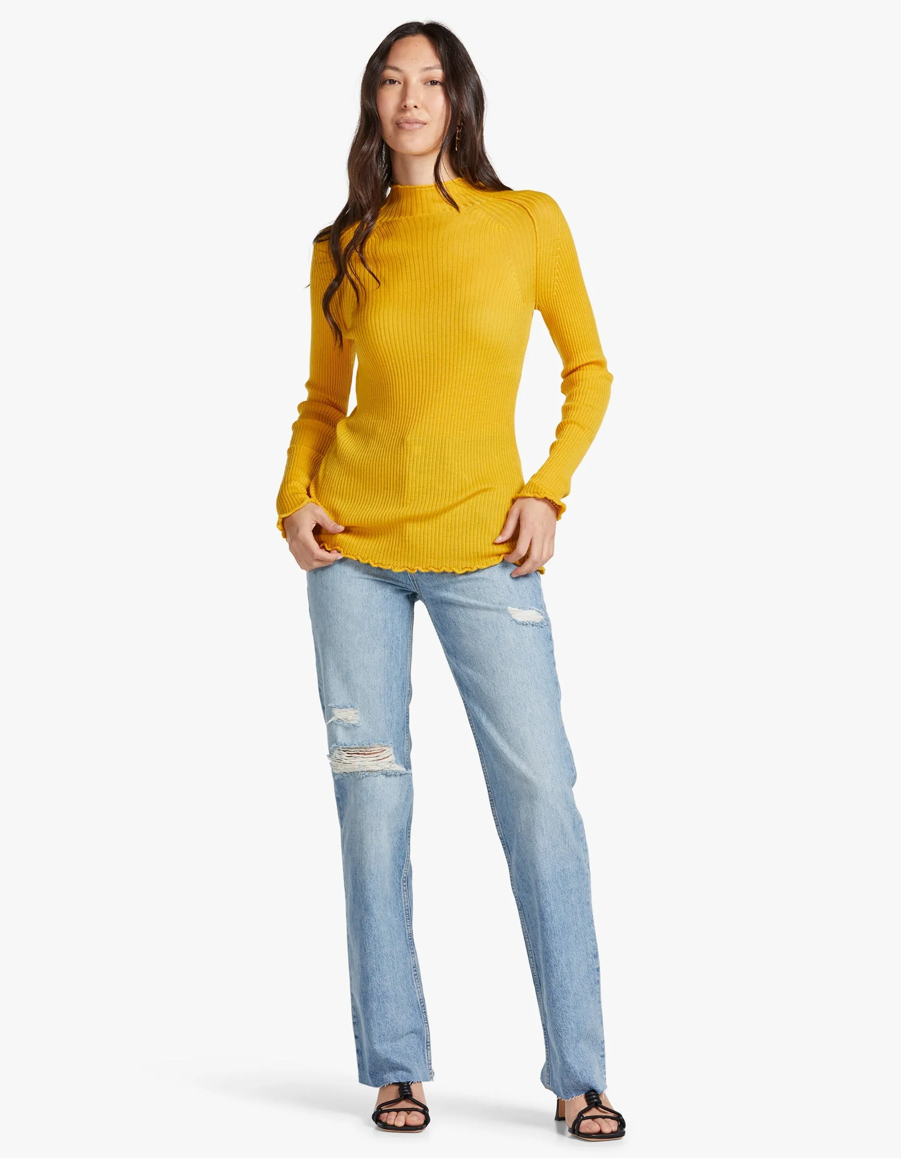 Alistair Knit Turtle Neck - Honey