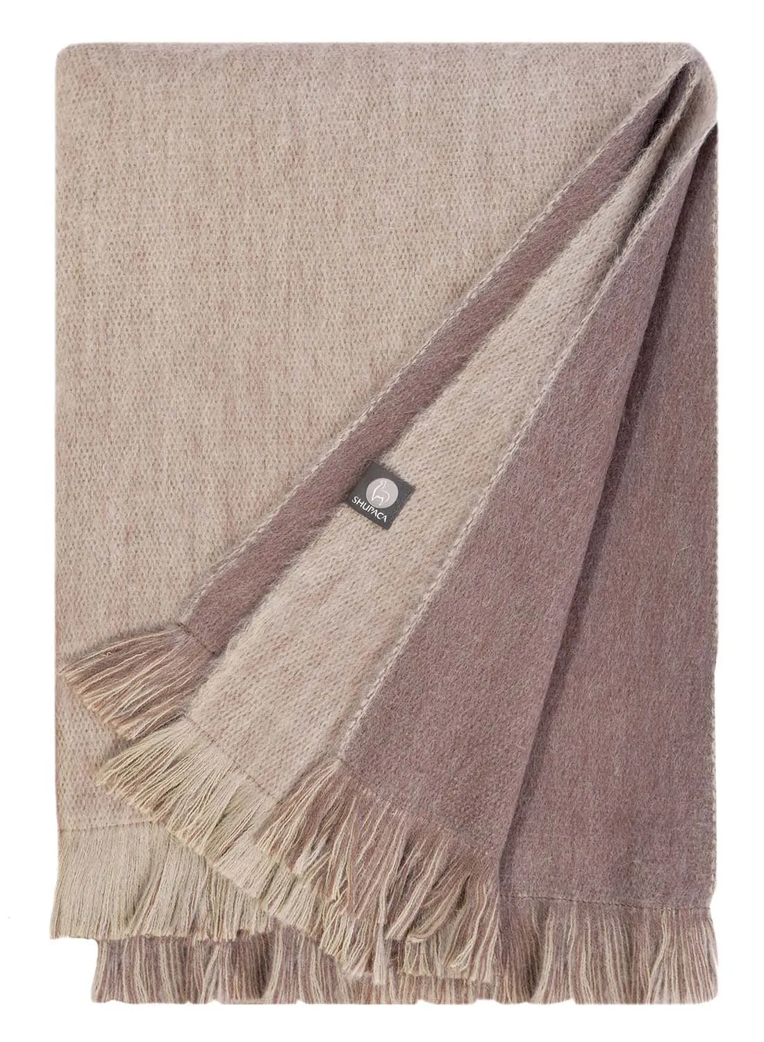 Alpaca Double Sided Throw - Chestnut