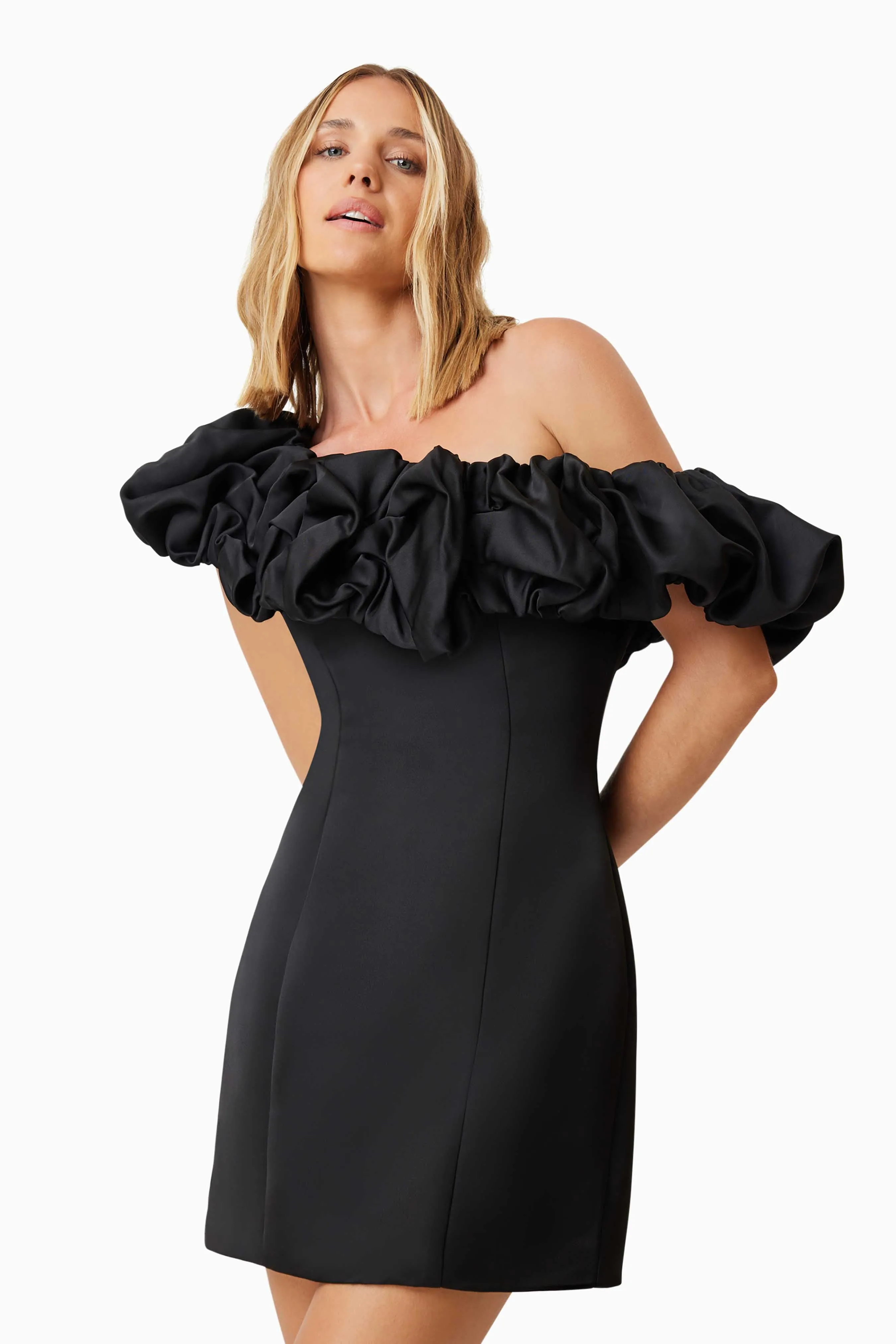 Amelie Mini Party Dress In Black