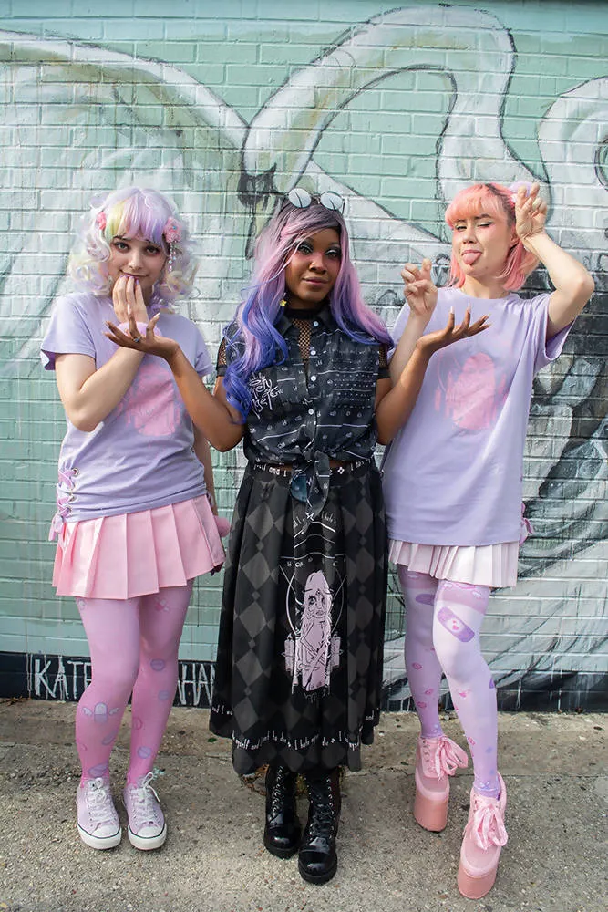 Anxiety Angel Midi Skirt in Lavender