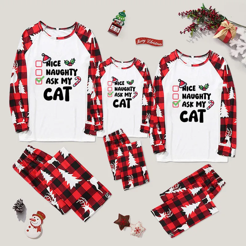 Ask My Cat Family Christmas Pajama Sets