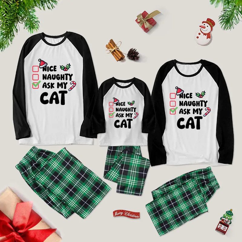 Ask My Cat Family Christmas Pajama Sets