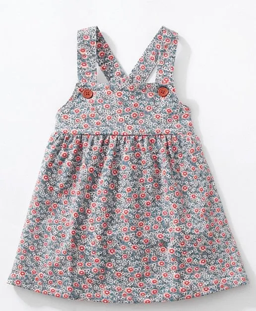 Baby girls clothes Cotton flower print sundress girl animal sleeveless dresses