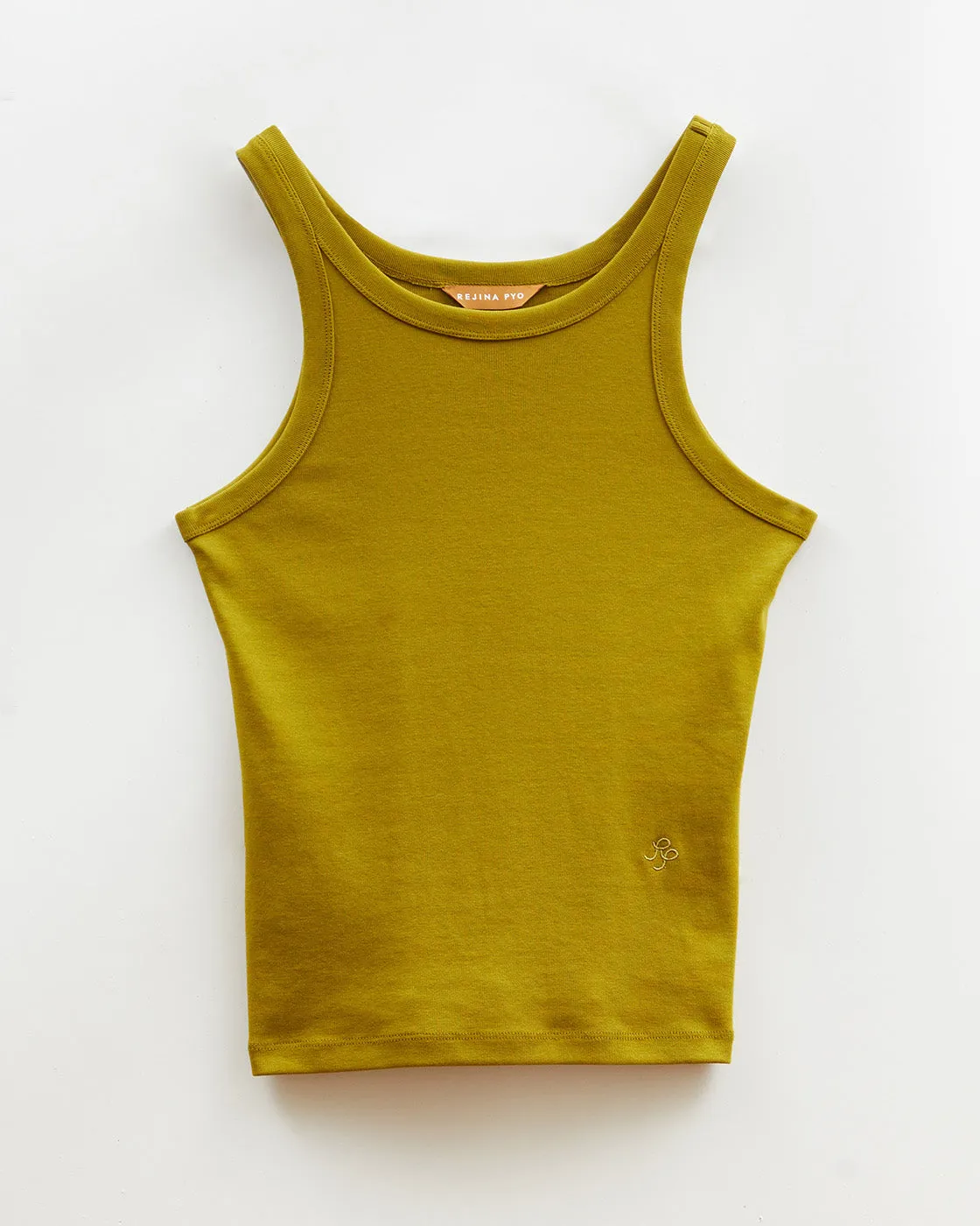 Bailey Tank Cotton Blend Jersey Green