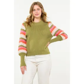 Baylin Knitted Bishop Sleeve THML Sweater