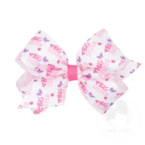 Big Sister Print Med Bow