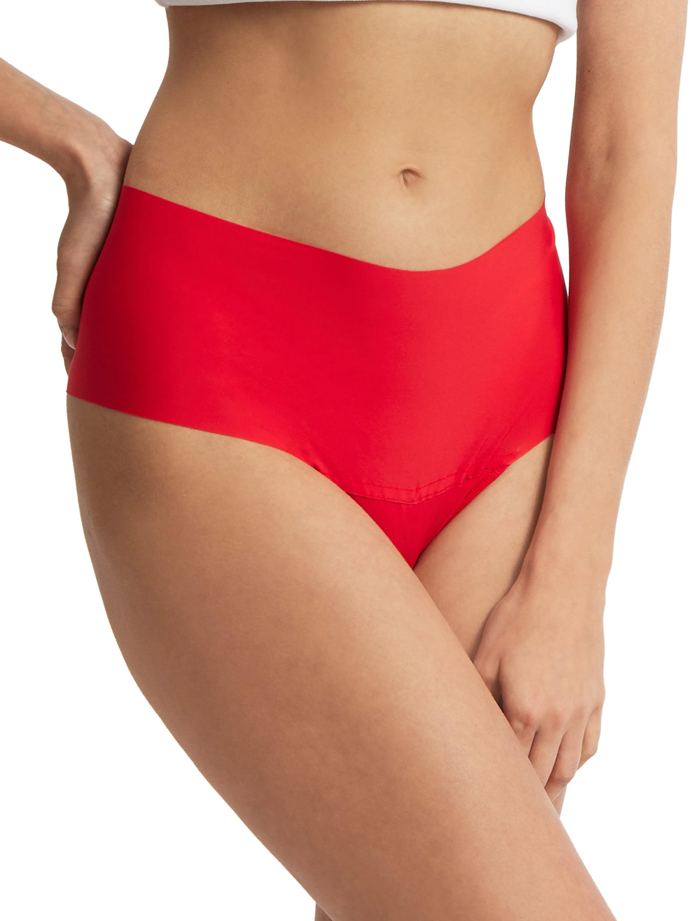 BreatheSoft® High Rise Thong Sleigh Queen Red