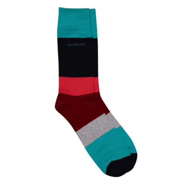 Colour Block Socks - Russett Orange | Plum Jam | Wine | Teal