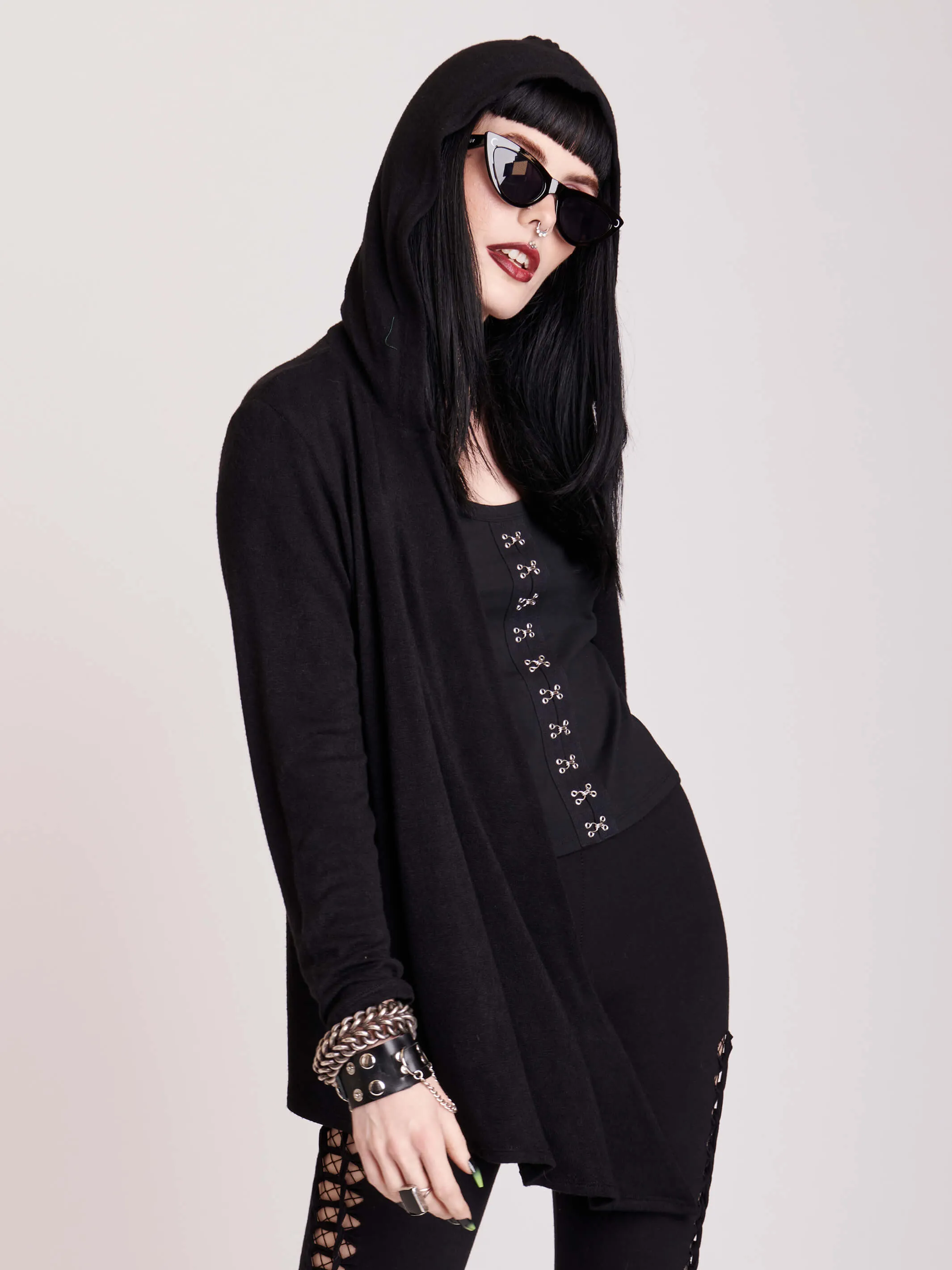 Embroidered Moon Phase Cardigan