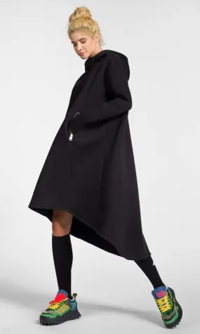 Extra Long Hoodie Dress with Zipper Pockets