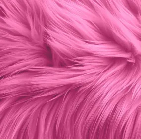 Faux Fur Fabric Squares | Bubblegum