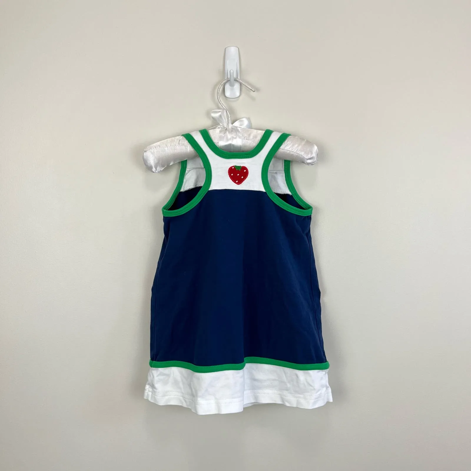 Florence Eiseman Navy Blue Strawberry Dress 2T