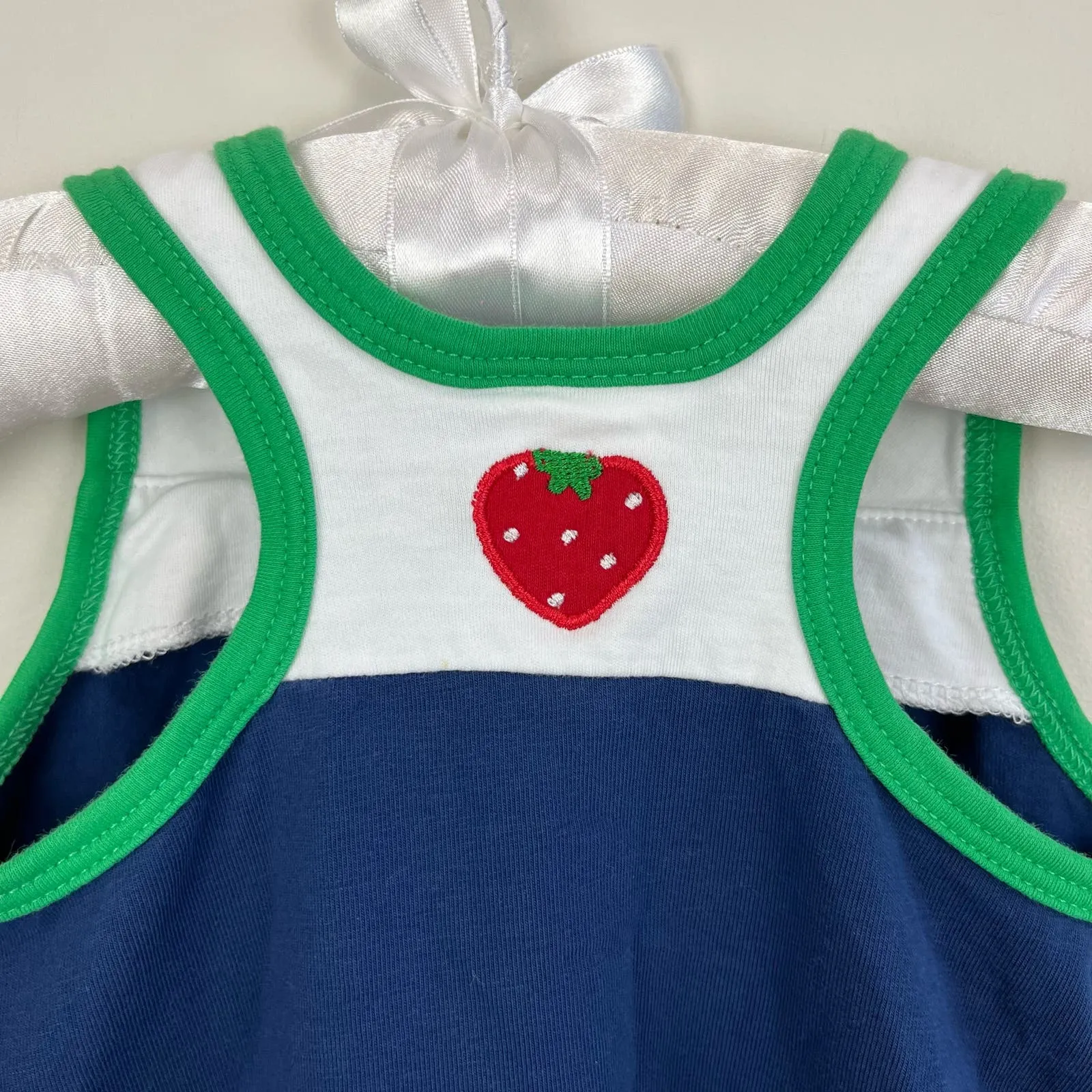 Florence Eiseman Navy Blue Strawberry Dress 2T