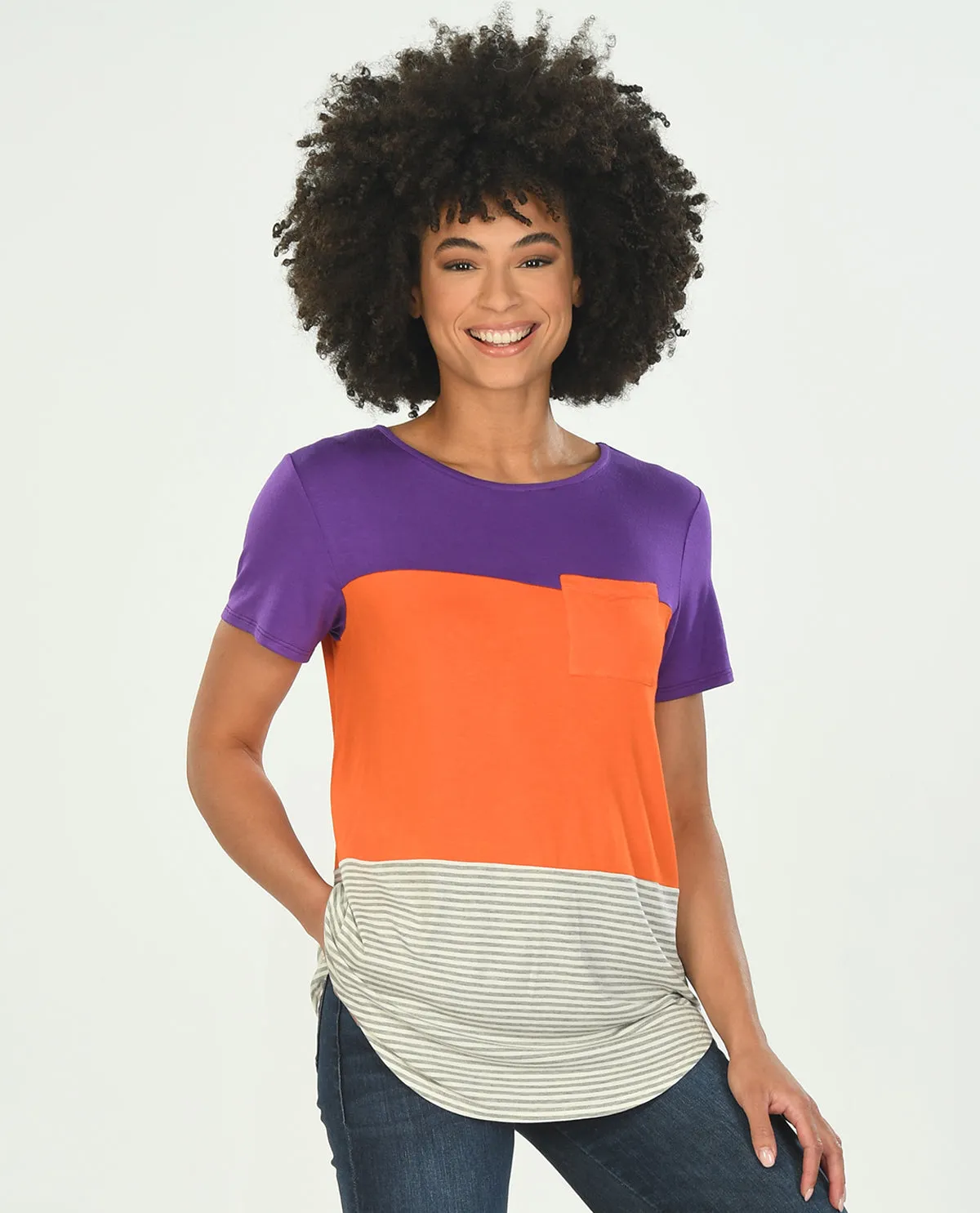 Heimish Game Day Color Block Pocket Tee