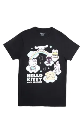 Hello Kitty And Friends Rainbow Graphic Relaxed Tee