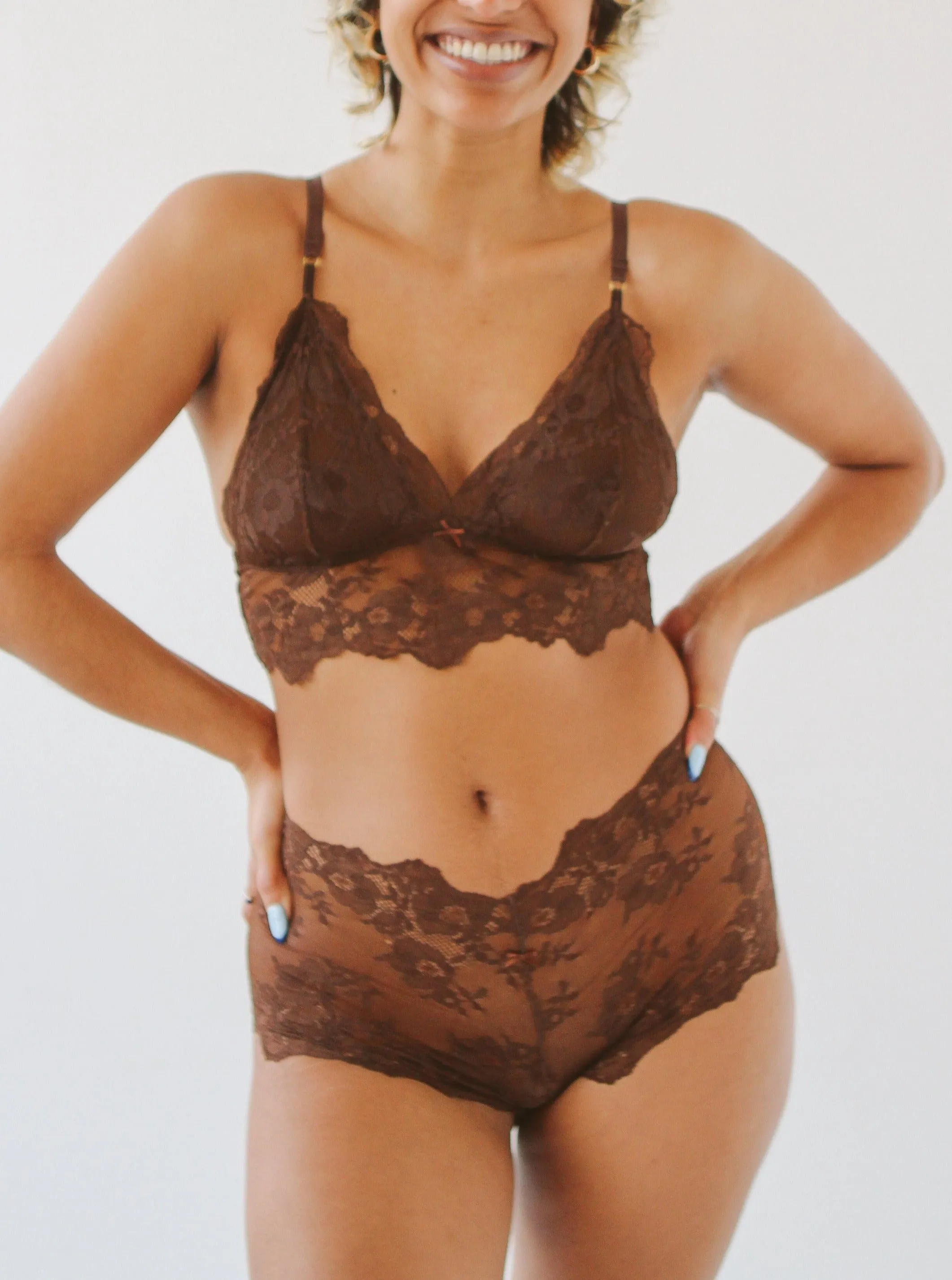 Indie and Boyshort Set | Chocolate Fondue