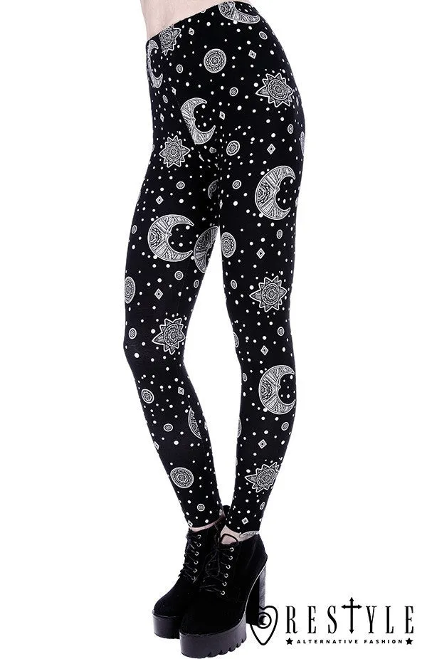 Instant Shipping! Hippie Moon Leggings