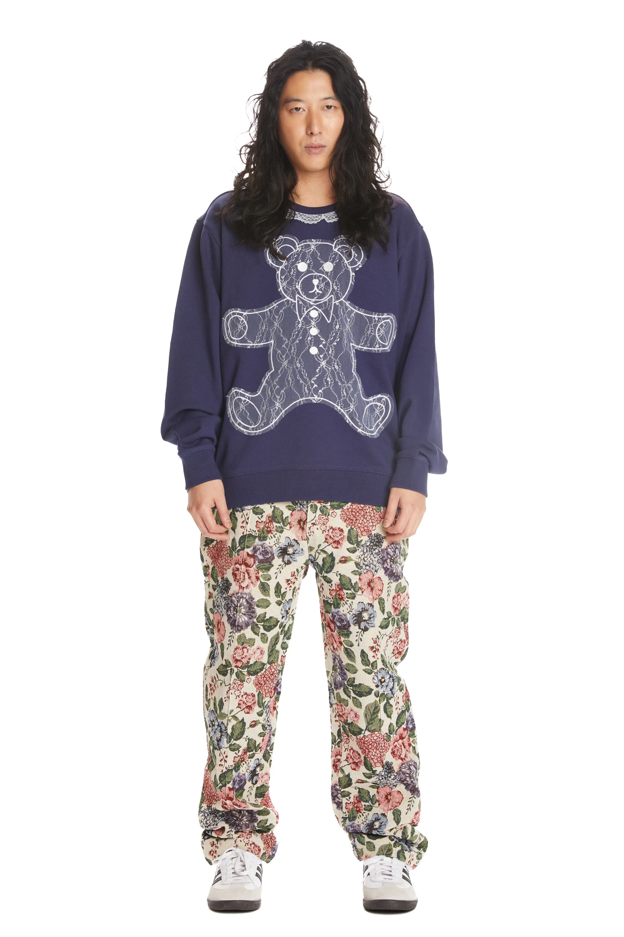 Lace Applique Bear Sweatshirt