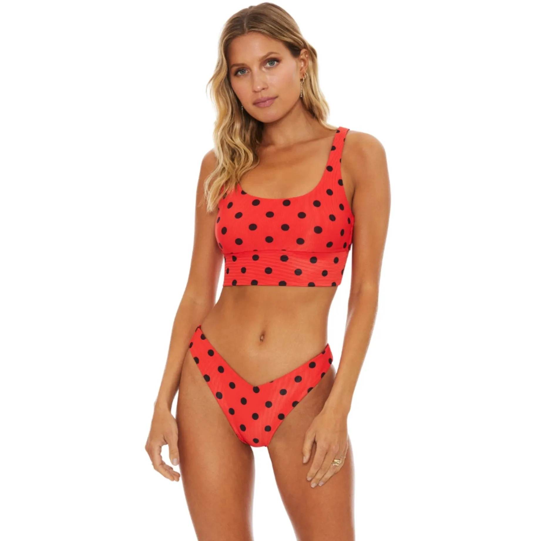 Leah Top - Scarlet Polka Dot