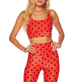 Leah Top - Scarlet Polka Dot