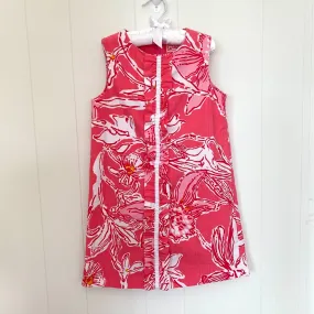 Lilly Pulitzer Girls Pink Salmon Glamorous Life Shift Dress Size 7