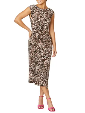 Loren Leopard Print Jersey Dress