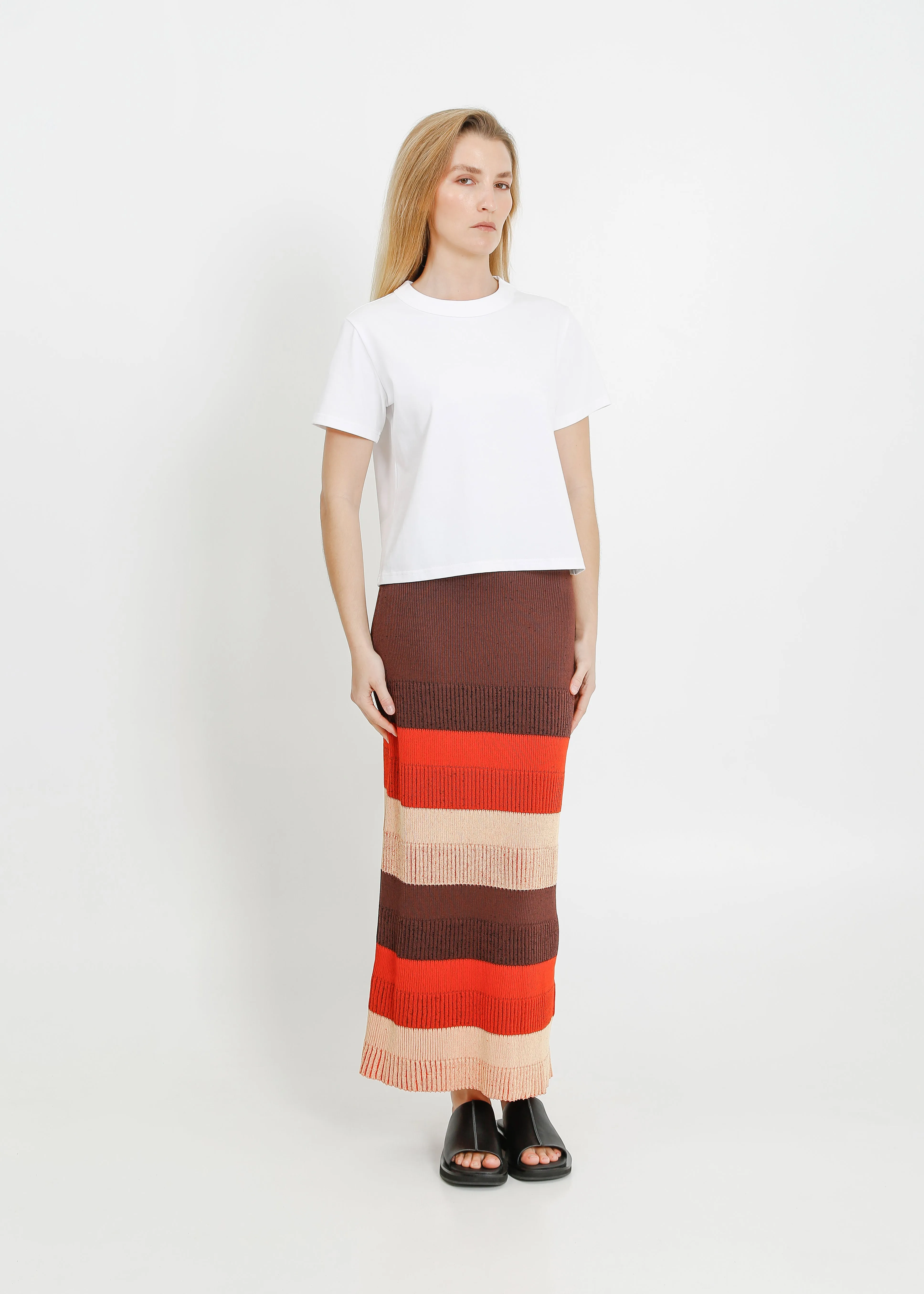 MARS KNIT SKIRT / POPPY-CHOCOLATE-LEMONADE