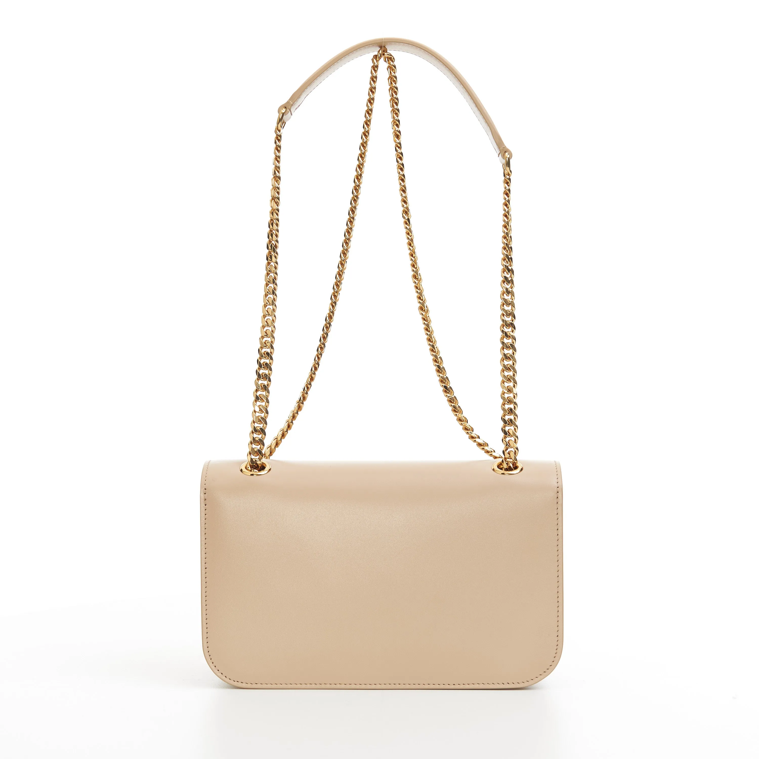 Medium Bag Triomphe Frame In Nude Shiny Calfskin