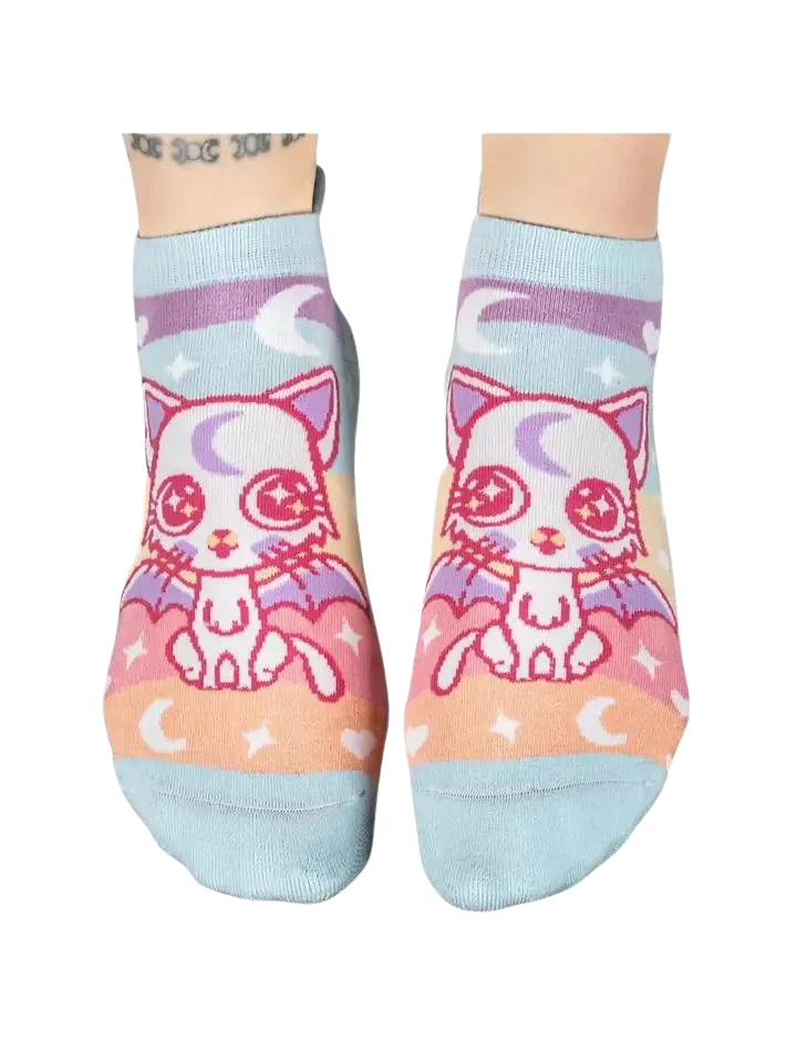 Mystic Kitty Ankle Socks