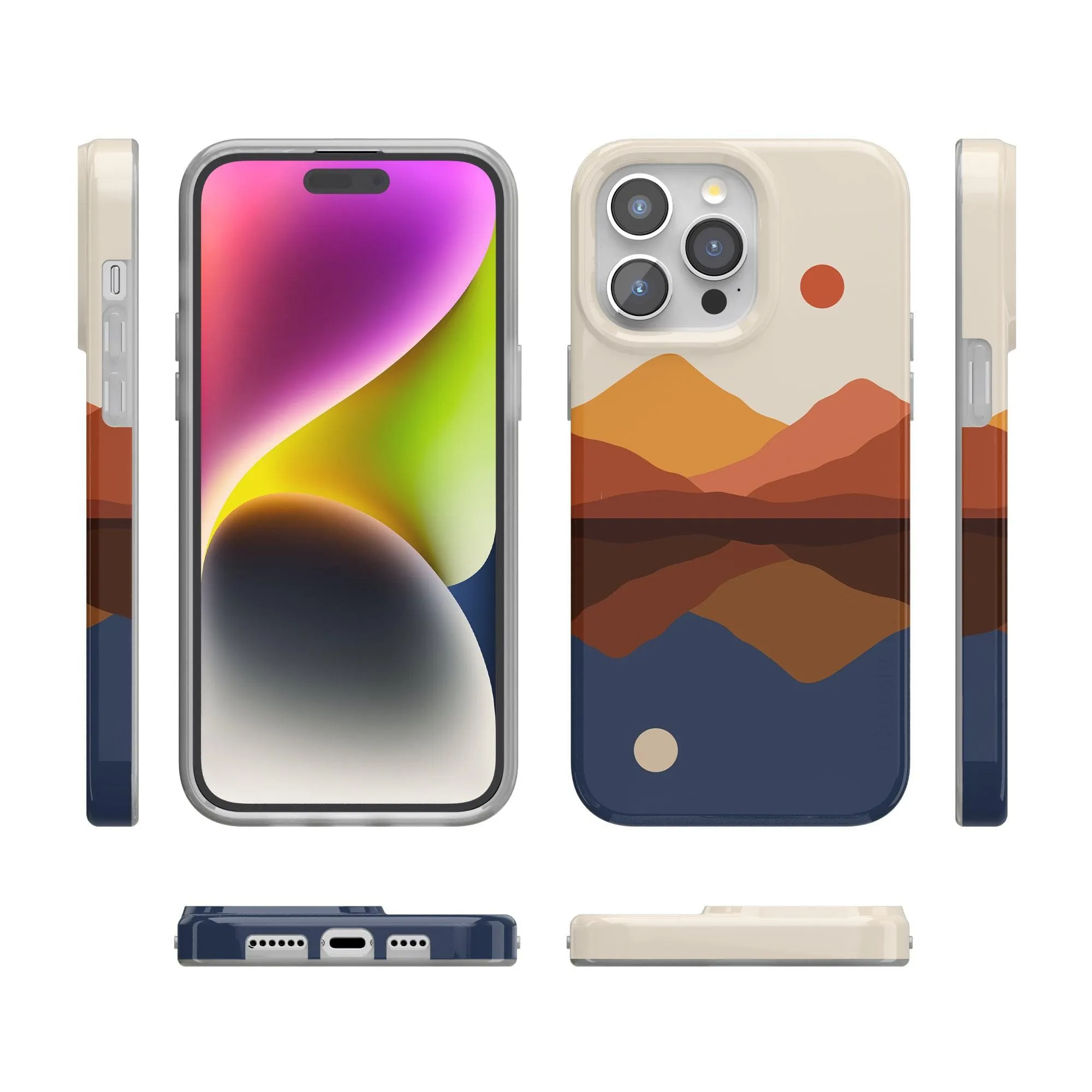 Opposites Attract | Day & Night Colorblock Mountains Case