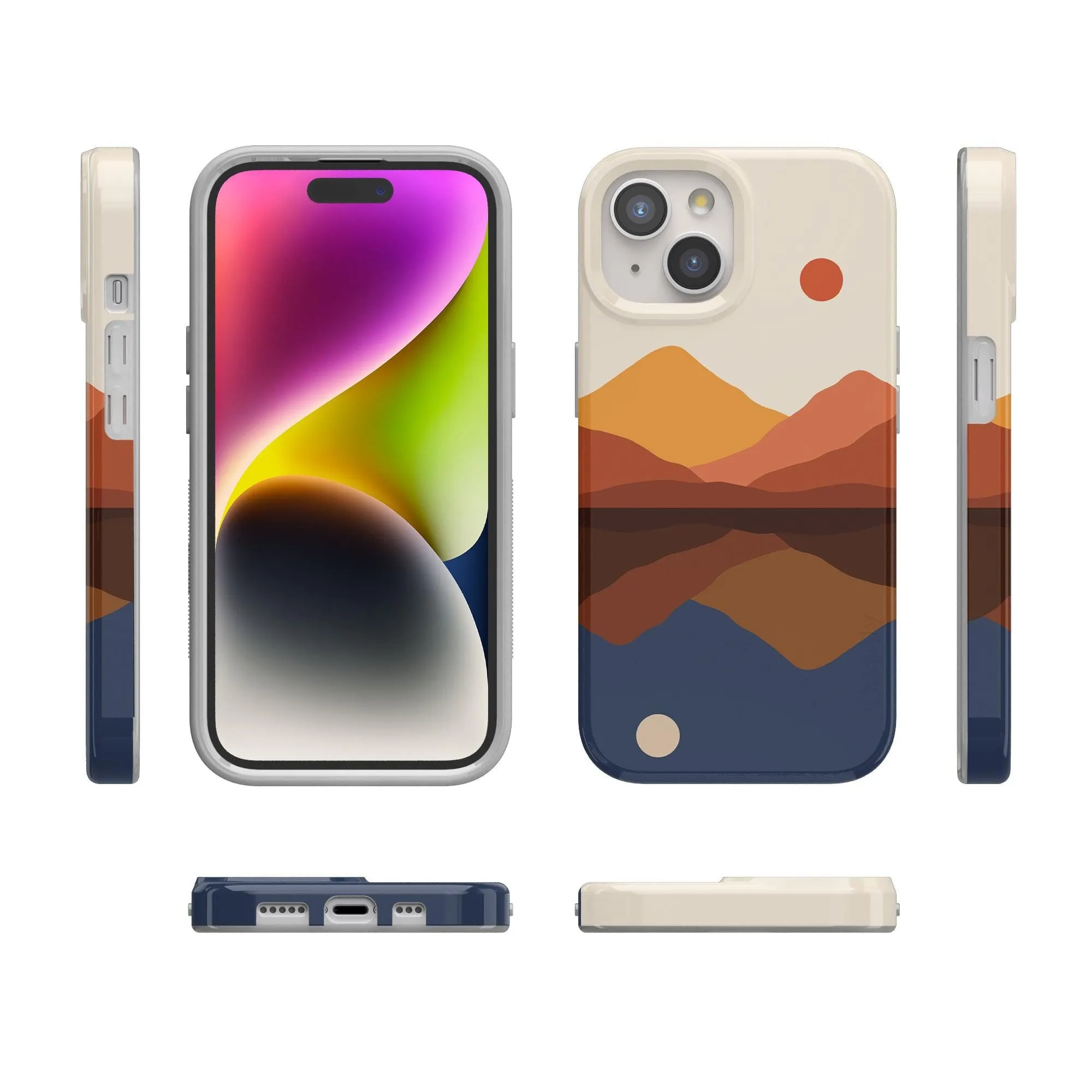 Opposites Attract | Day & Night Colorblock Mountains Case