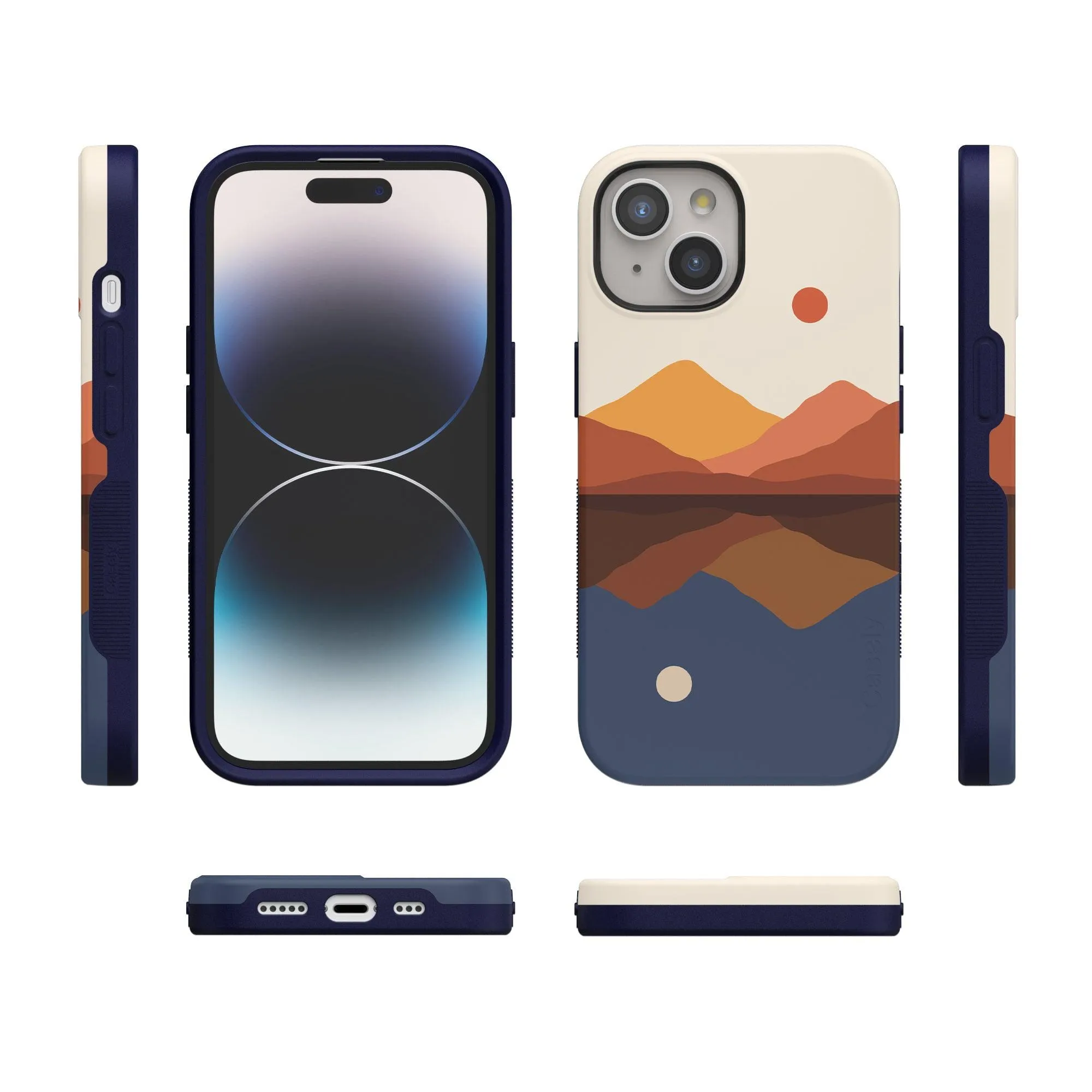 Opposites Attract | Day & Night Colorblock Mountains Case