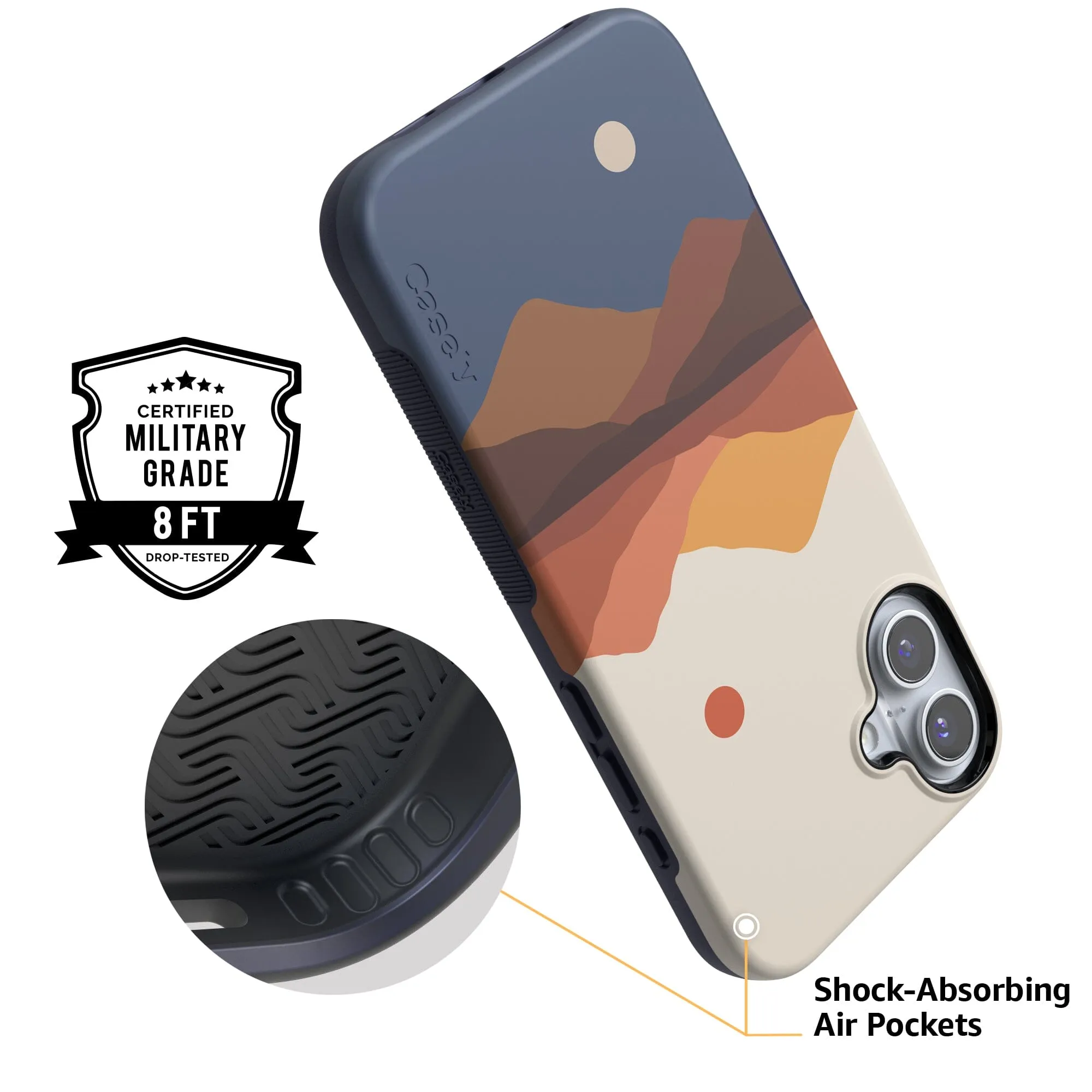 Opposites Attract | Day & Night Colorblock Mountains Case