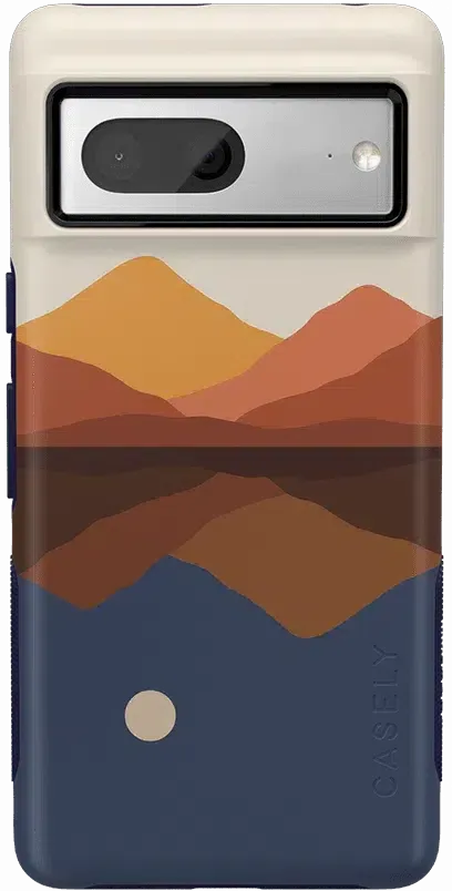 Opposites Attract | Day & Night Colorblock Mountains Google Pixel Case