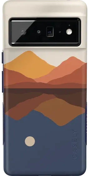 Opposites Attract | Day & Night Colorblock Mountains Google Pixel Case