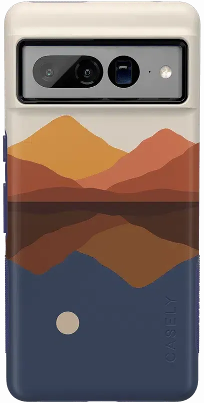 Opposites Attract | Day & Night Colorblock Mountains Google Pixel Case