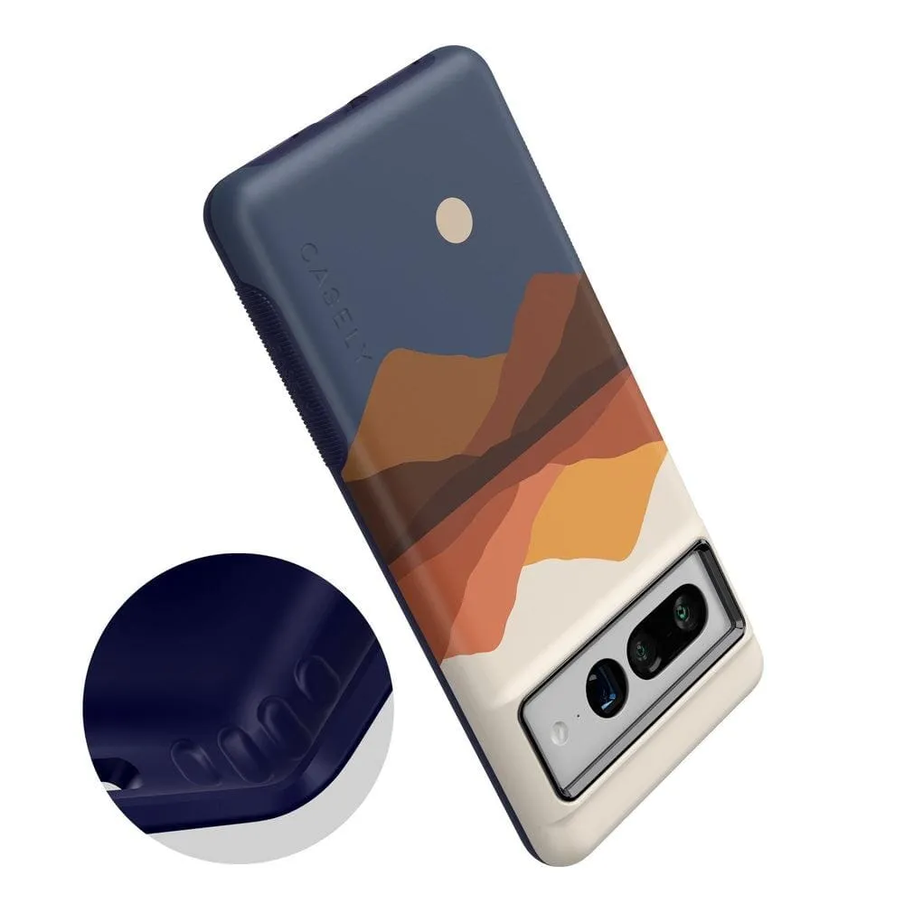 Opposites Attract | Day & Night Colorblock Mountains Google Pixel Case