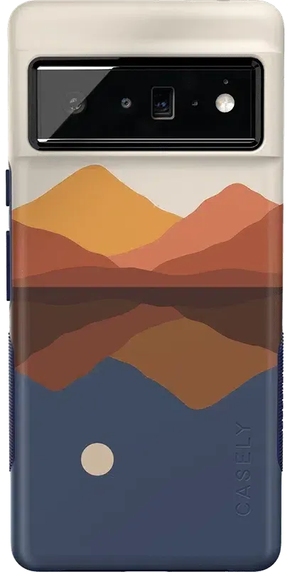 Opposites Attract | Day & Night Colorblock Mountains Google Pixel Case