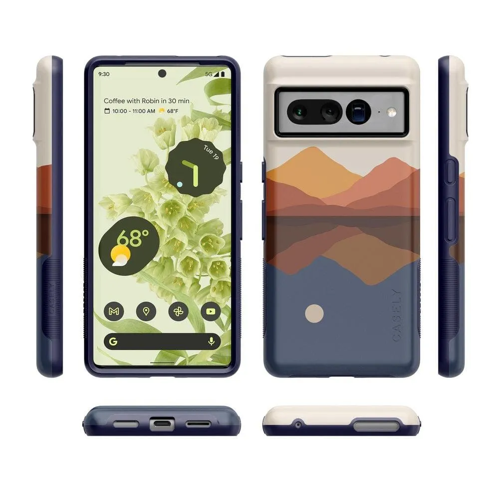 Opposites Attract | Day & Night Colorblock Mountains Google Pixel Case