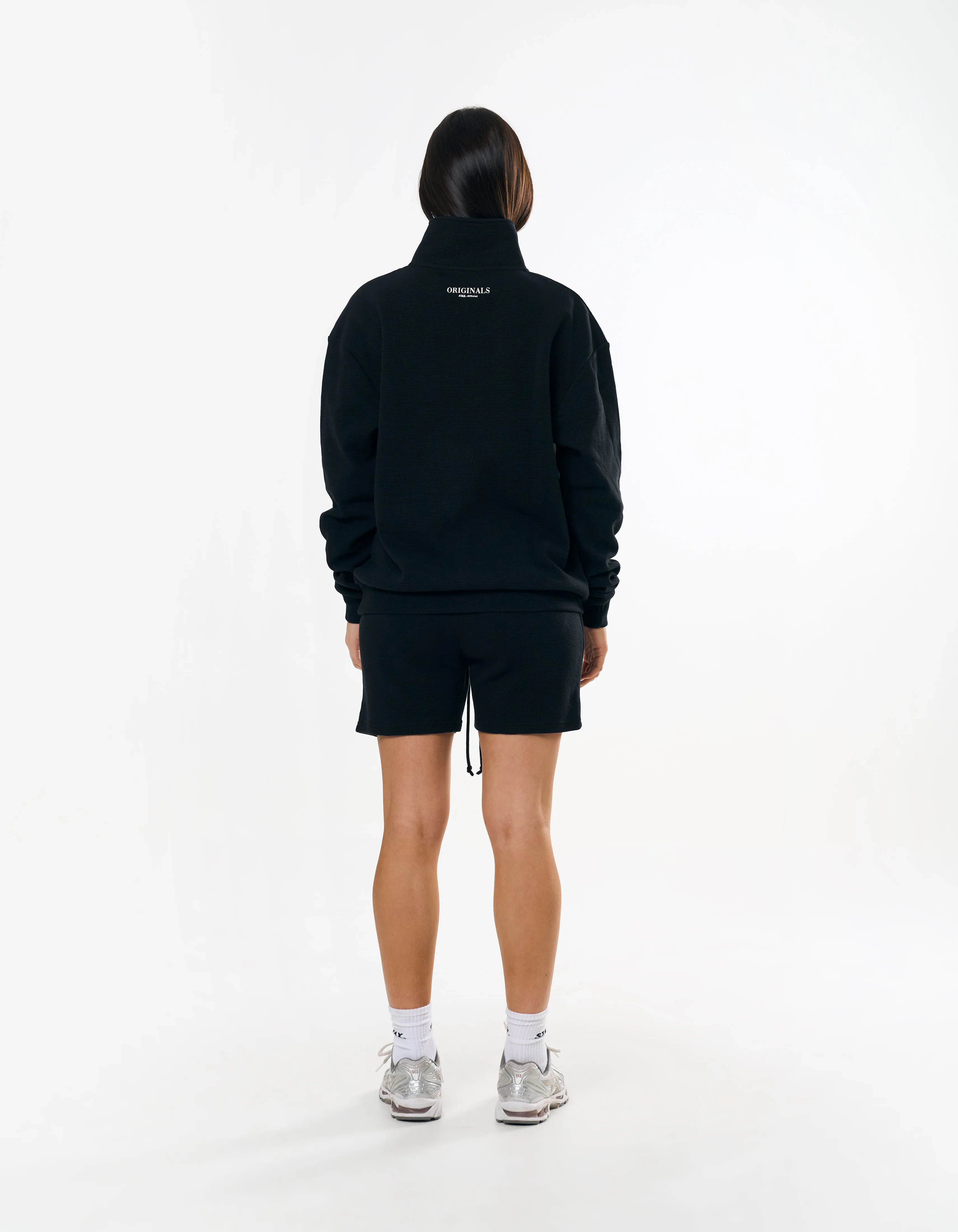 Originals Waffle 1/4 Zip - Black