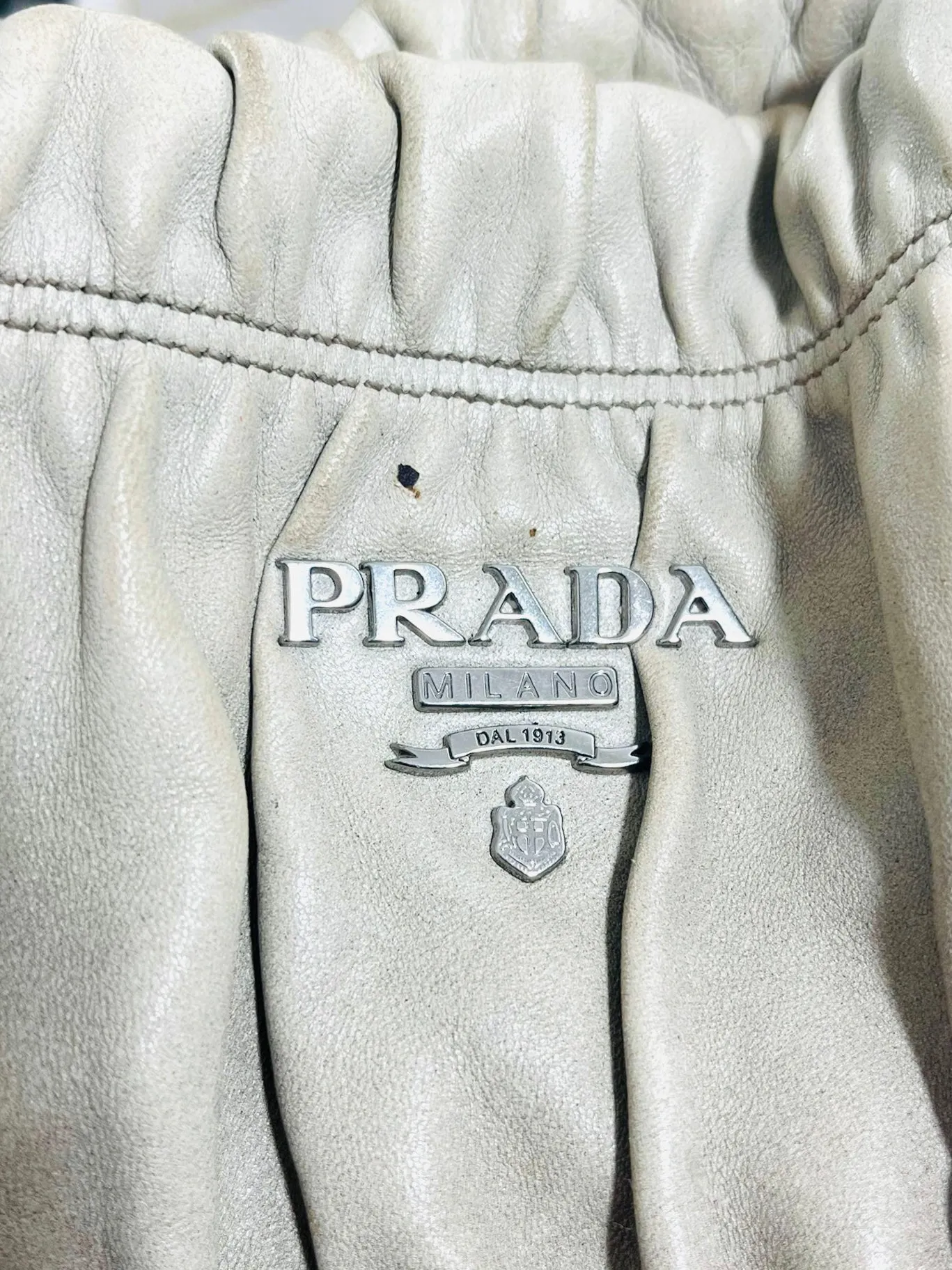 Prada Gaufre Leather Tote Bag