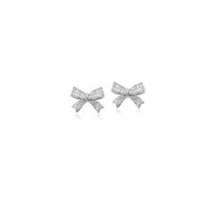 Ribbon Cubic Zirconia Earrings