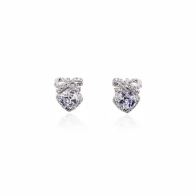 Ribbon Cubic Zirconia Earrings