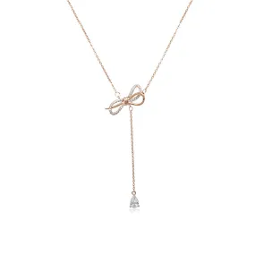 Ribbon Cubic Zirconia Necklace