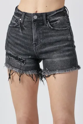 RISEN Raw Hem Denim Shorts with Pockets - Online Exclusive