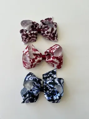 School colors tie-dye grosgrain bows