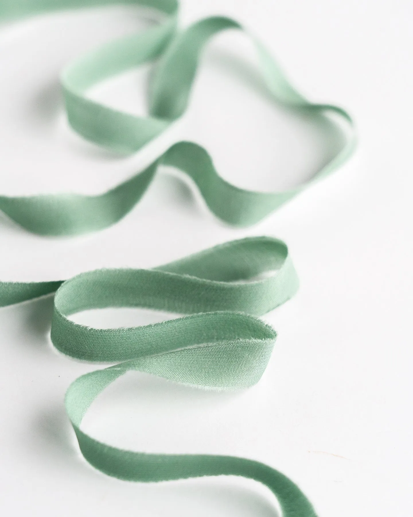 Silk Ribbon Trim in Fern