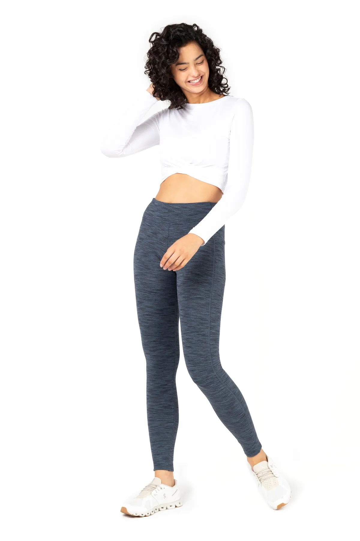 Space Dye High-Waist Double Brushed Leggings